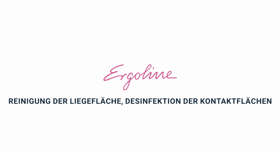 JK-Academy-Ergoline-Fusion-Reinigung der Liegefläche, Desinfektion der Kontaktflächen